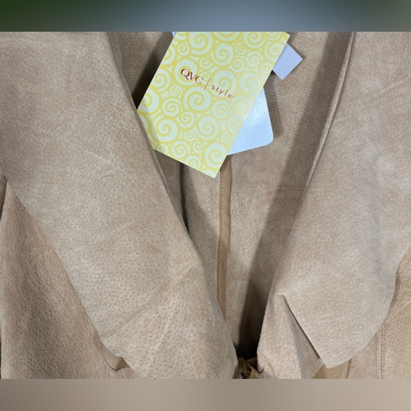 QVC- Dialogue Suede Ruffled Jacket - Picture 2 of 3